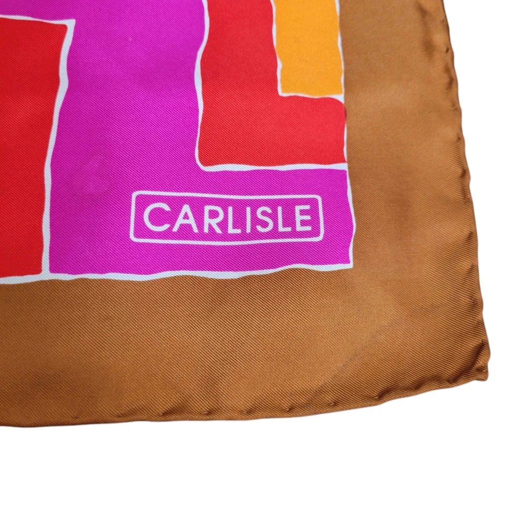 Carlisle Chevron Geometric Design & Vibrant‎ Colors Silk Scarf